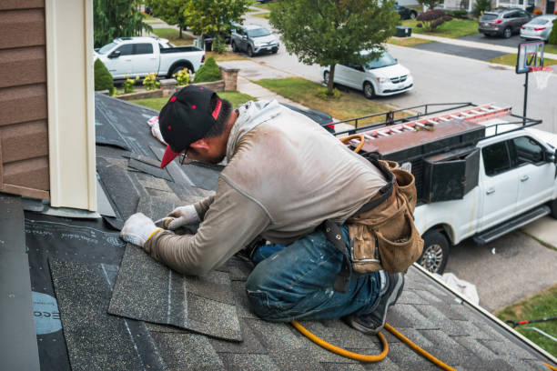 Professional Gutter Installation technician working in Jamestown, KY
